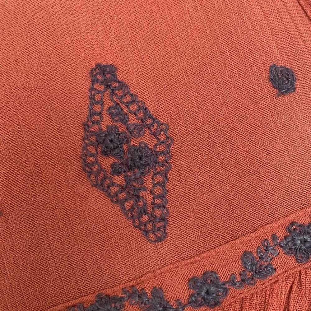 Free People Diamond Embroidered Bell Sleeve Top - Picture 3 of 6